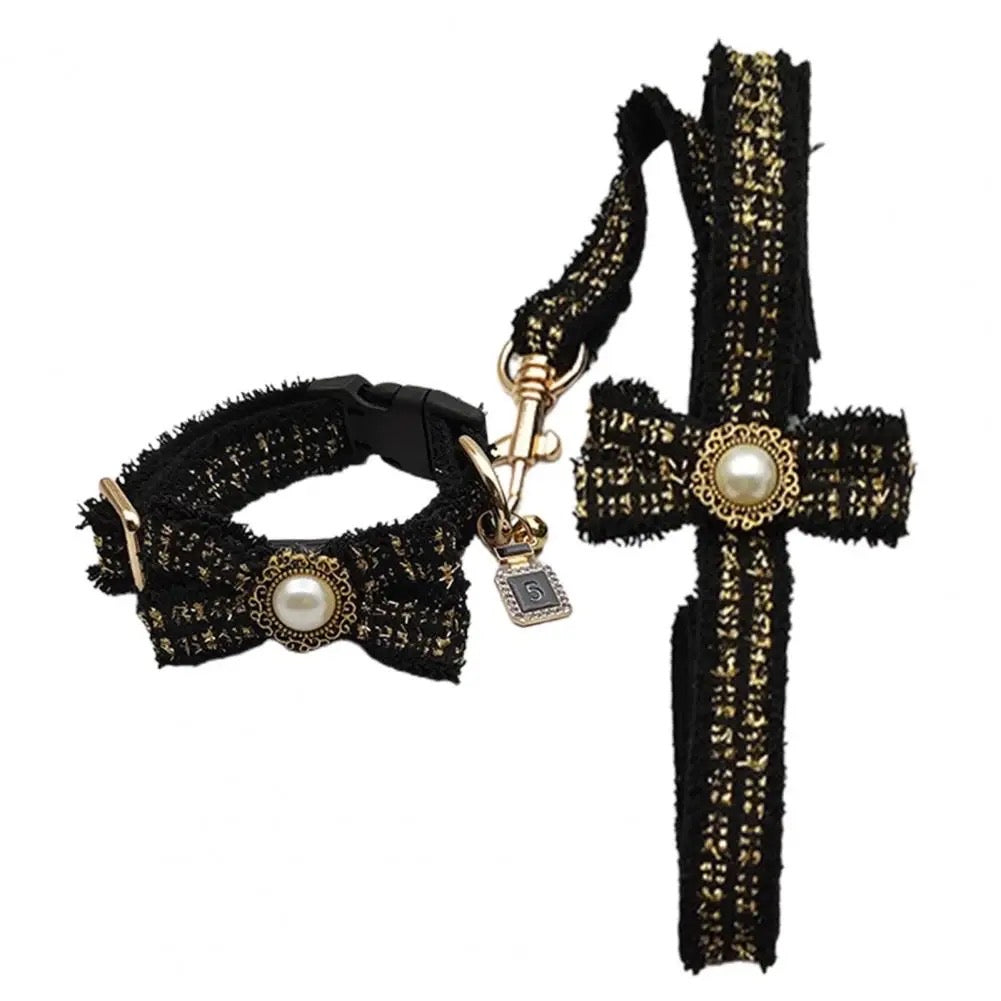 Coco Tweed Collar & Leash Set