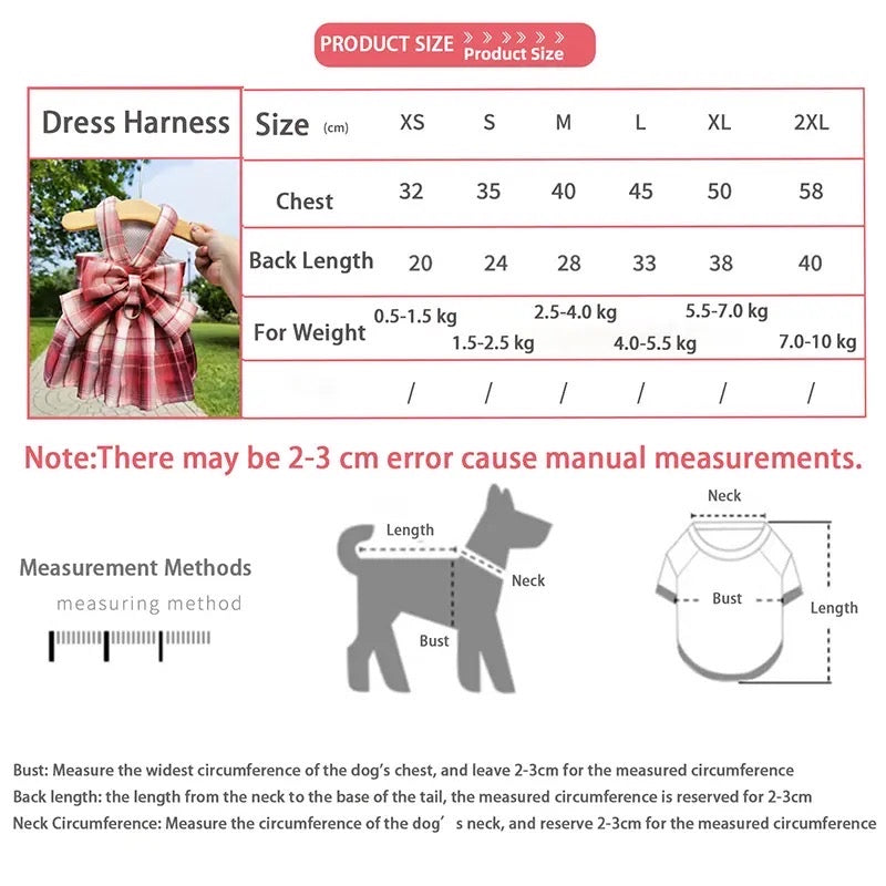 Dolores Bow Harness Dress & Leash Set