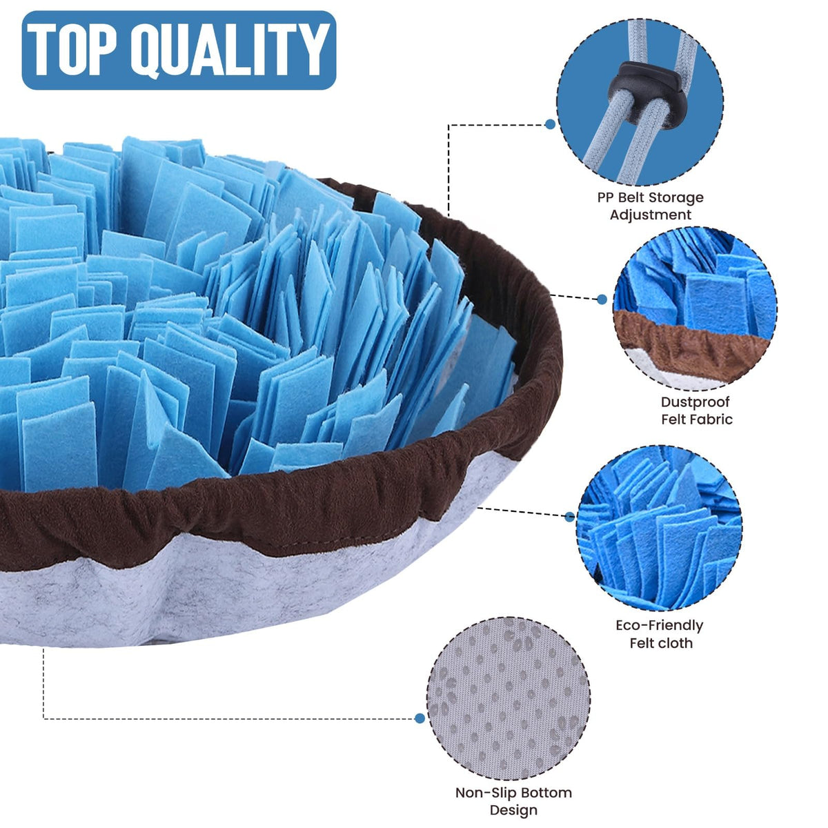 Snuffle Mat for Dogs - Adjustable Feeding Mat