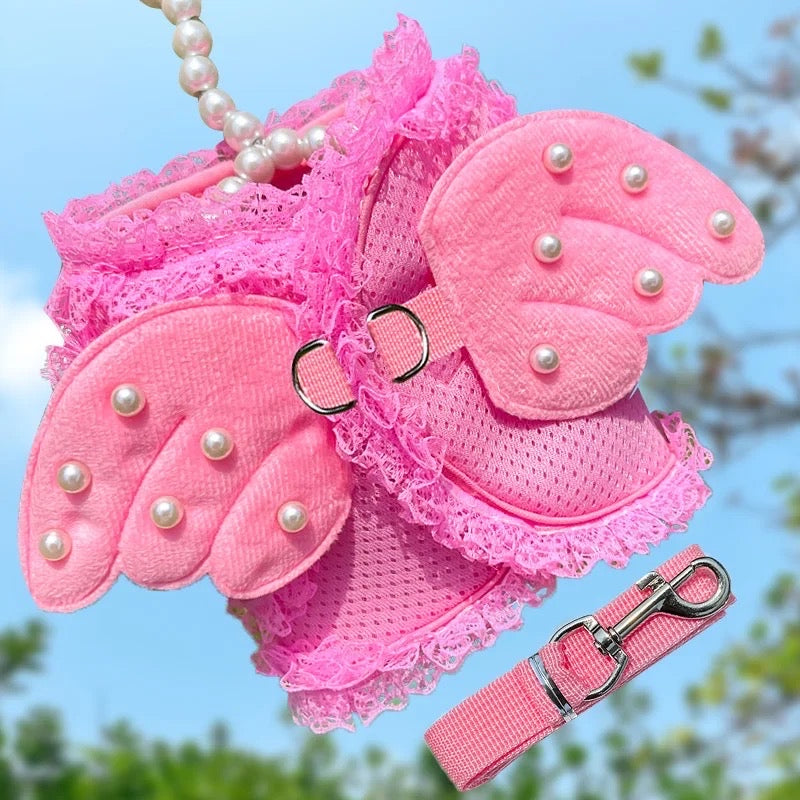 Angel Wings Harness & Leash Set