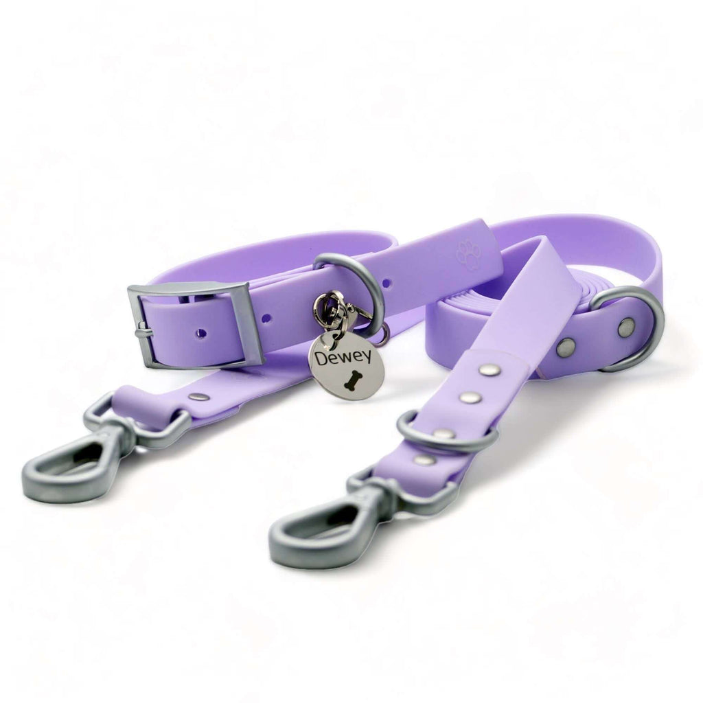 Waterproof Collar, Leash & Tag Set
