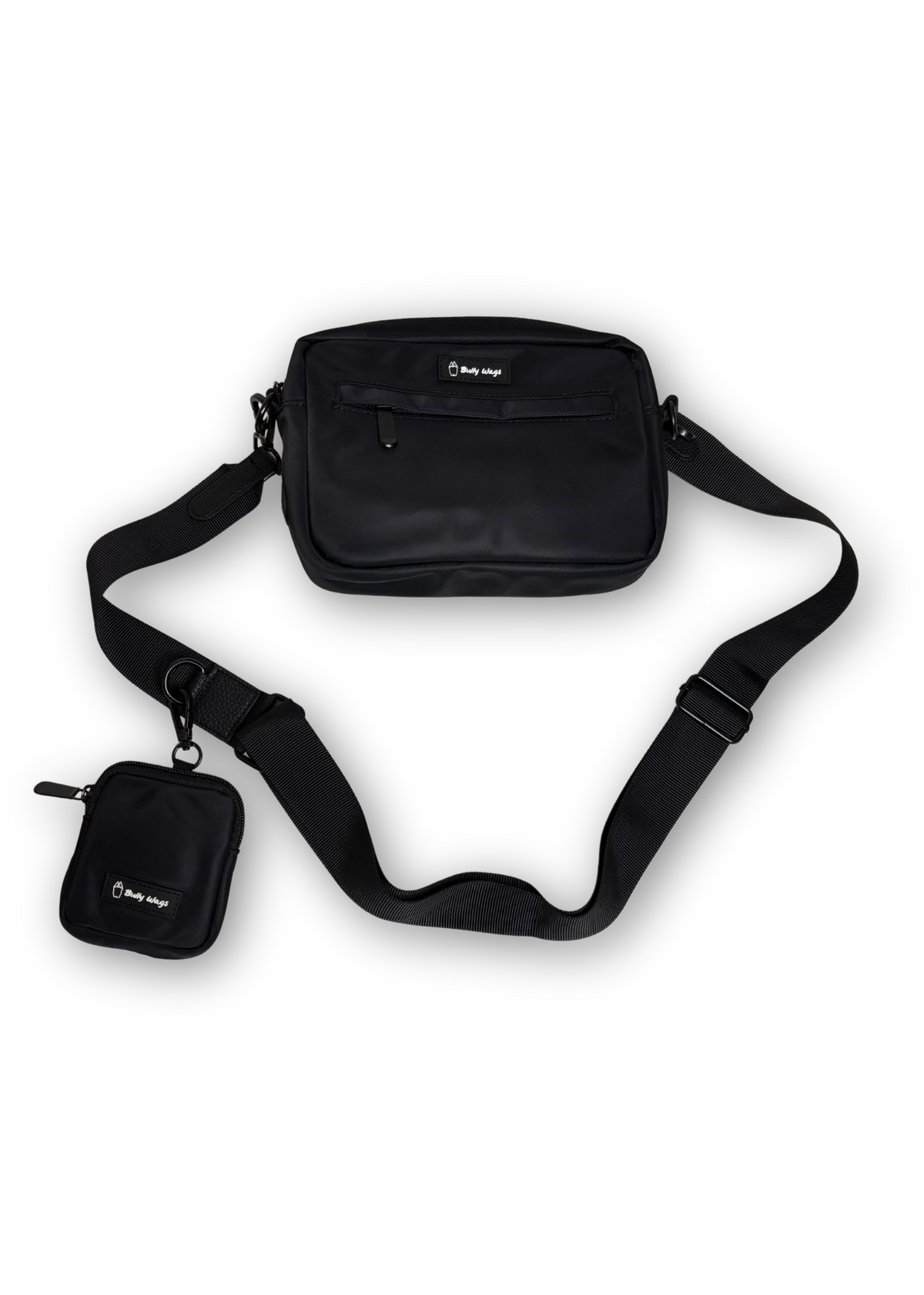 Crossbody dog walking bag and treat pouch set