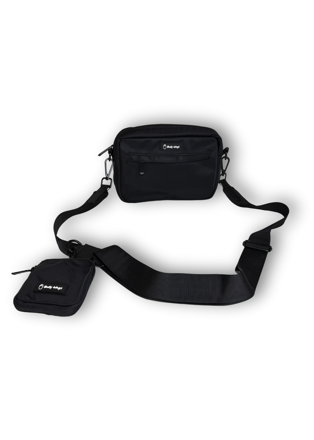 Crossbody dog walking bag with matching treat pouch