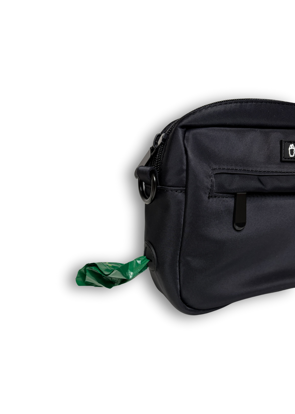 Crossbody dog walking bag – built-in waste bag dispenser