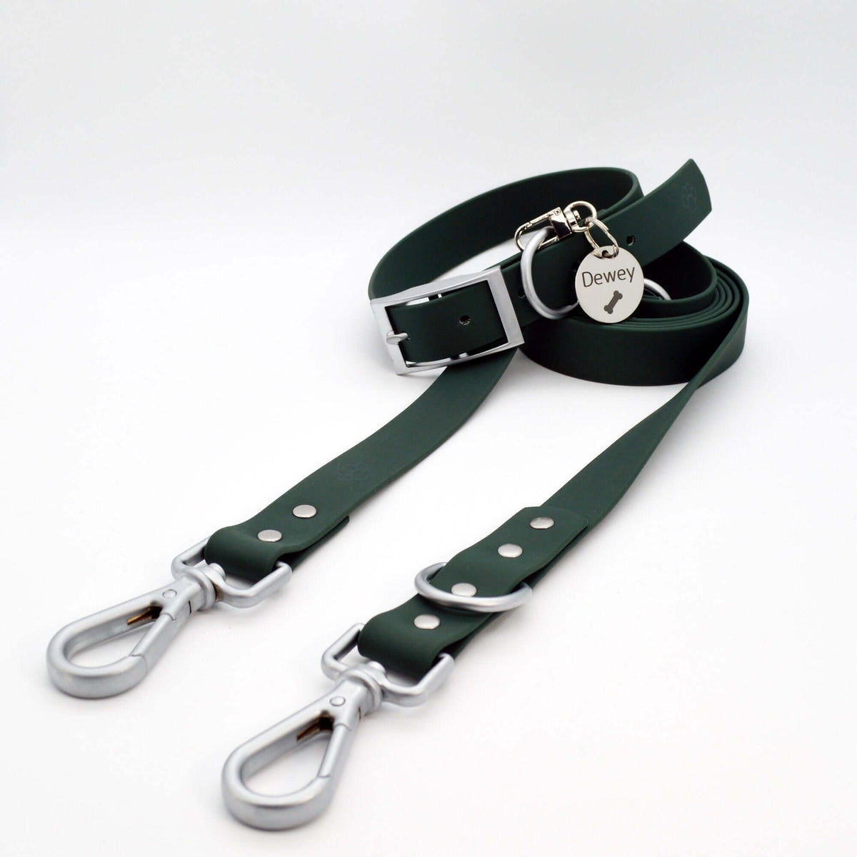 Waterproof Collar, Leash & Tag Set