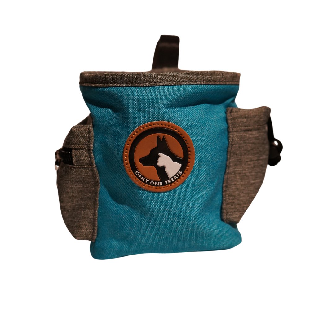 Medium blue dog training treat pouch